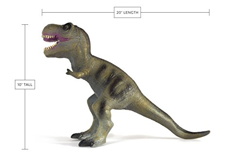Boley Jumbo 22" Soft PVC Jurassic T-rex Dinosaur Toy - Educational Dinosaur Action Figure, designed for rough play!