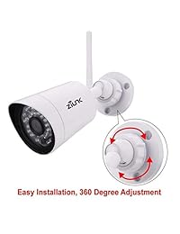 Cámara IP con bala para exteriores WiFi ZILINK 1080P, cámara de seguridad inalámbrica HD de 2 MP con ranura para tarjeta de audio y SD, impermeable al aire libre para interiores IP66, detección de movimiento, visión nocturna, a todo color, lente fija