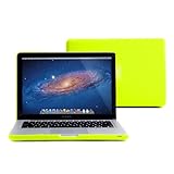 GMYLE Neon Yellow Matte Rubber Coated Hard Case Cover for Macbook Pro 13.3