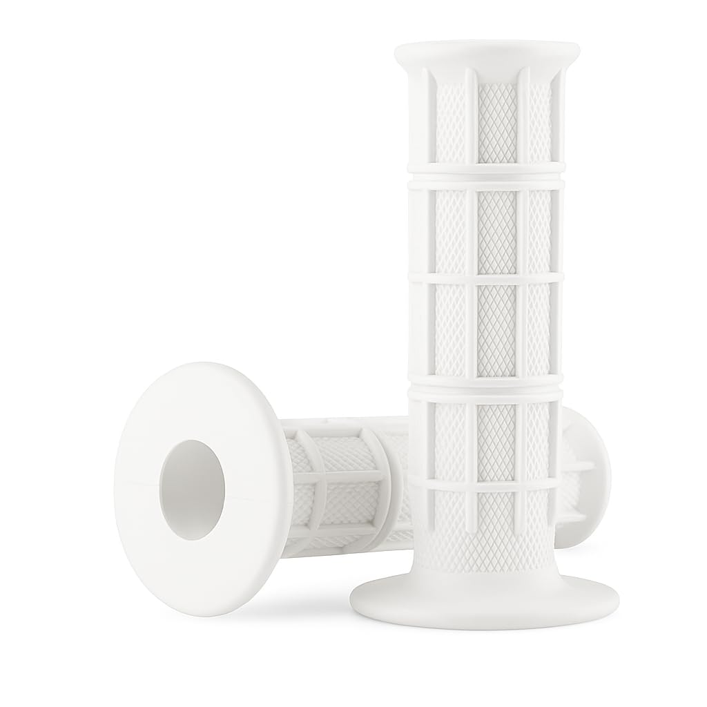 Photo 1 of 1 Pair Universal Silicone Bike Grips, 7/8" 22mm Motorcycle Handlebar Grips for Scooters, ATVs, Dirt Bikes(White)