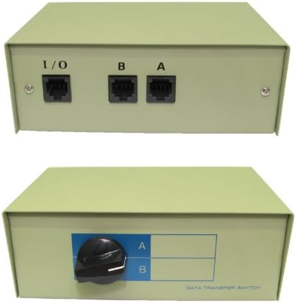 World of Data 2 Way RJ45 Network Switch LAN Ethernet Manual Metal Case Gold