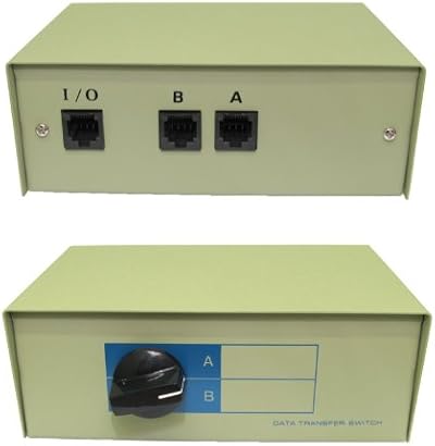World of Data 2 Way RJ45 Network Switch LAN Ethernet Manual Metal Case Gold