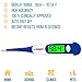 10 Second Fast Reading Thermometer for Adults, Baby, Digital Oral & Rectal Thermometer for Fever, Backlight Display Medical Thermometer, Memory Recall, C/F Switchable, Rectum Armpit Reading