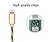 Jricoo 3pcs 3FT 6FT 10FT Lightning Cable Popular Nylon Braided Charing Cable Extra Long USB Cord for iphone 6s, 5SE, 6s plus, 6plus, 6,5s 5c 5,iPad Mini, Air,iPad5,iPod on iOS9.(gold+black).