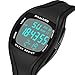 Stopwatch Wrist Watch Mens Digital Sports LED Simple All in The Weather,Luminous Display 24 Hours (Black)