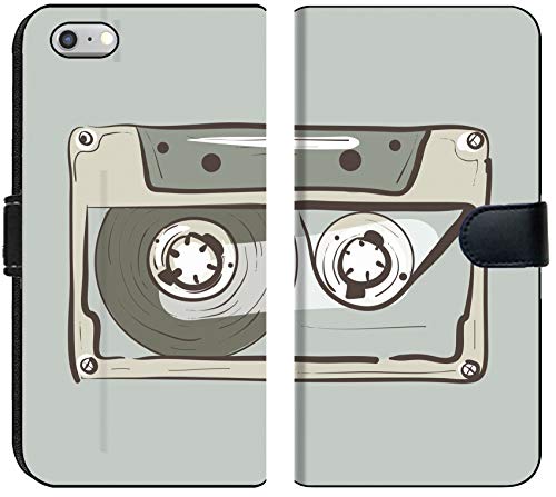 Liili iPhone 6 Plus and iPhone 6S Plus Flip Micro Fabric Wallet Case Audio Cassette Sketch Colored Clip Art Illustration 27943806 - Thumbnail 4