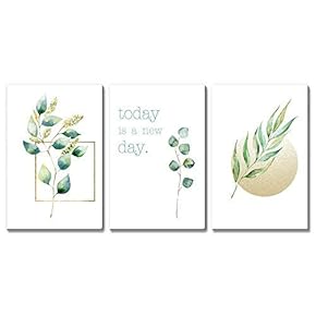 Today Is A New Day Botanicals - 3 Panel Canvas Art