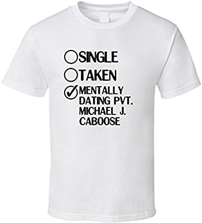 SANAKB Single Taken Dating Pvt Michael J Caboose Red vs Blue T Shirt Medium
