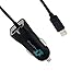 iPhone 6s Car Charger, Lentus Lightning Car Charger Adapter for iPhone 6/6s 6 Plus with extra 2.1A High Speed USB port, White (Black)