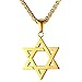 U7 Jewish Jewelry 18K Gold Plated Star of David Pendant Necklace Chain Israel Necklace for Men
