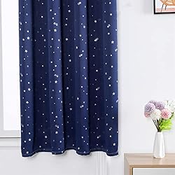 ZJXSNEH Silver Star Children Blackout Curtains for