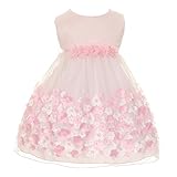 Kids Dream Baby Girls Pink Taffeta Flowers Sleeveless Easter Dress 24M
