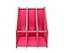 EXERZ Magazine Holder Triple Rack, Mesh Metal - 3 Compartments Documents/Notebooks/Folder/Organizer (Pink)