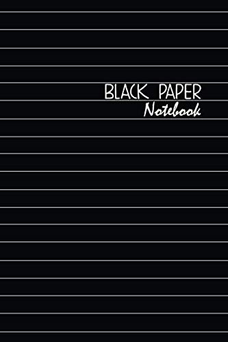 Black Paper Notebook: 112 Pages Black Paper College Lined Notebook/Black Pages Notebook/ Lined Black Paper
