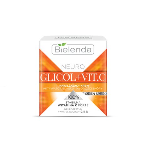 Bielenda Neuro Glicol and Vit C Moisturising Day Cream Glow and Youth Activator SPF 20 50ml