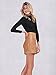 Simplee Apparel Women's High Waist Bodycon Faux Leather Pencil Skirt, 4/6, Medium, Camel