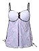 Hilor Womens Tummy Control Swimwear Plus Size Flowy Swimsuits with Shorts Vintage Two Piece Bathing Suits Red 16