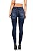 Wax Denim Women's Juniors Basic Stretchy Fit Skinny Jeans (9, Dark Denim)