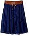 Amy Byer Girls' Big Maxi Length Skirt, Navy, L