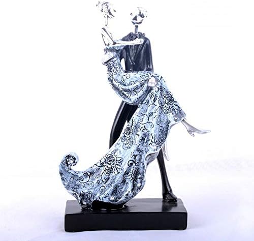 NqceKsrdfzn Resin Sculptures Ornaments Statues Mini Resin Couple Crafts Arts Decorations Wedding Ornament for Shop Living Room Bedroom - Black