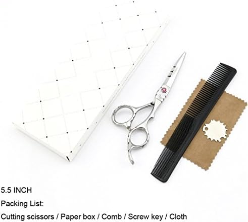 5.5 Inch 6 Inch Pink Stone Hair Cutting Scissors Hair Thinning Scissors Slip Handle Lyrebird Cut box 5.5 INCH