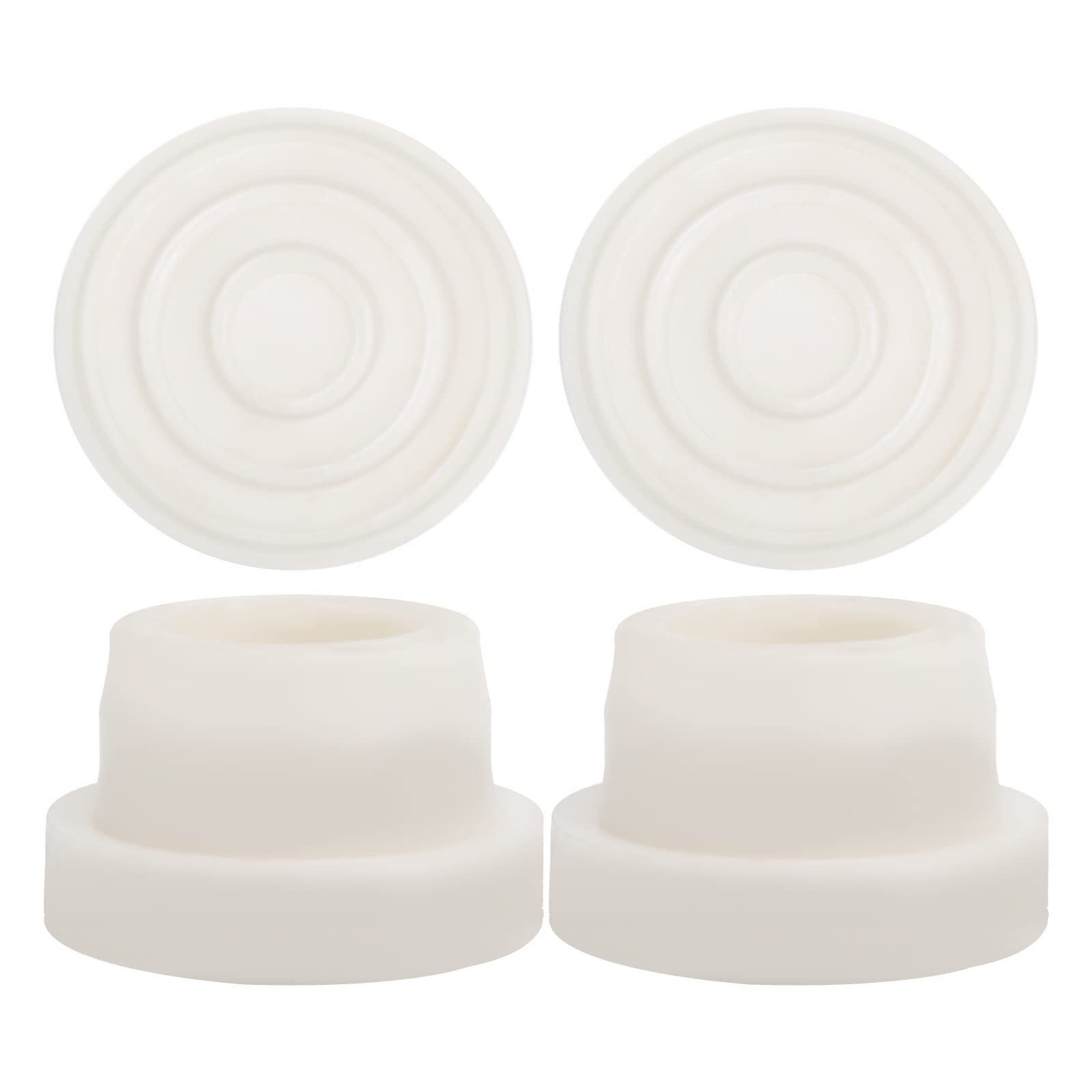 SAVITA 4pcs Pool Ladder Bumpers, Rubber Pool Ladder Caps Pool Ladder Bumpers for Inground Pool Fit 1.9 Inch Standard Swimming Pool Ladder Tubing (White)