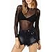 ZANZEA Women Sexy Clubwear Mesh Sheer See Through Long Sleeve Tops Shirts Blouse