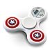 LED Fidget Spinner Toy - LED Light changes 18 Shapes –WHITE with Red, White, and Blue glow in the dark stars - Perfect For ADD, ADHD, Anxiety, and Autism
