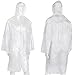 Alotpower Rain Poncho with Hood and Sleeves for Trip White