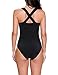 Women's Crossover Ruched One Piece Bathing Suit Swimsuit