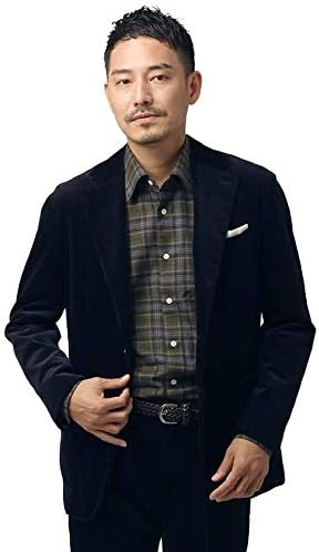 Amazon ユニバーサルランゲージ 秋冬 Etonne Duca Visconti コットンコーデュロイジャケット ネイビー Ll コート ジャケット 通販