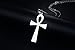 Stainless Steel Egyptian Ankh Cross Pendant Necklace,20 inch Chain