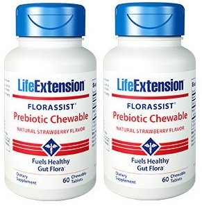 Life Extension Florassist Prebiotic 60 Chewable 2 Pack