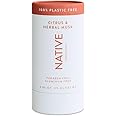 Native Plastic Free Deodorant Contains Naturally Derived Ingredients, 72 Hour Odor Control | Deodorant for Women and Men, Aluminum Free with Baking Soda, Coconut Oil and Shea Butter | Citrus & Herb