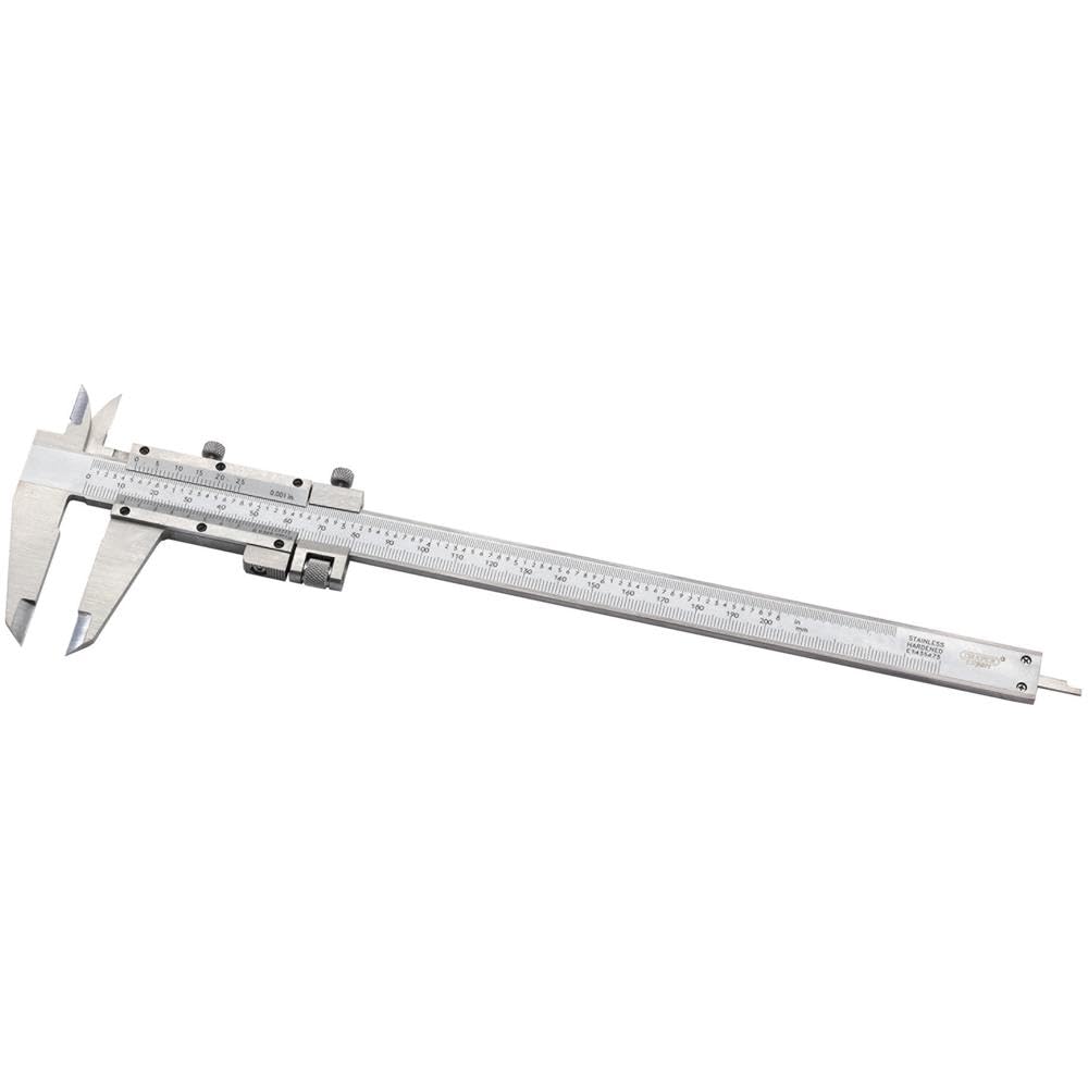 Draper 52379 200mm Vernier Caliper with Fine Adjustment, Blue
