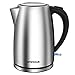 Electric Kettle Water Heater, Stainless Steel Cordless Water Kettle with Auto Shut-Off & Boil-Dry Protection, 1.7L