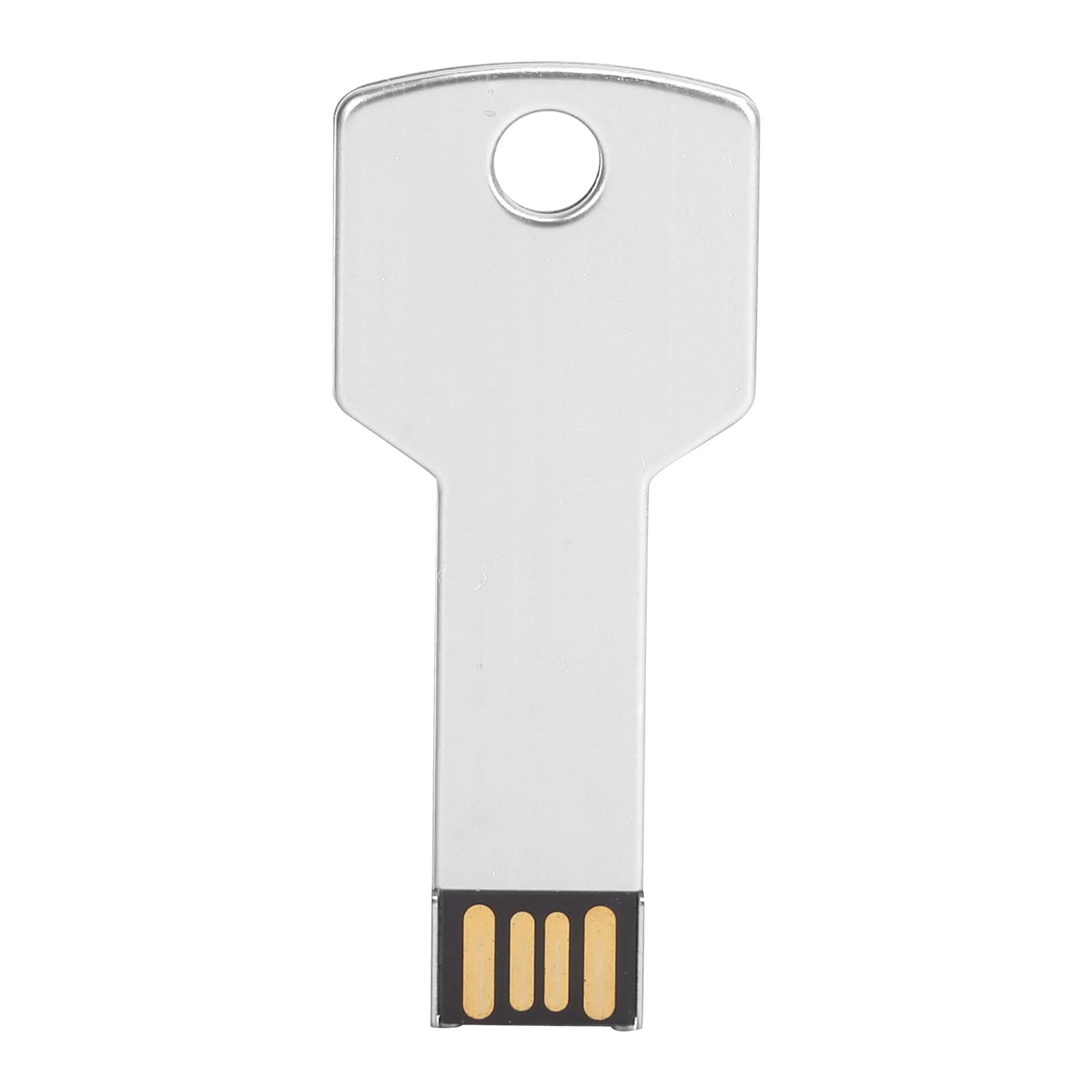 ASHATA Key Shape USB Flash Drive, Silver Thumb Drive 8GB-64GB, Memory Stick Expansion Disk, for Computer Use(8GB)