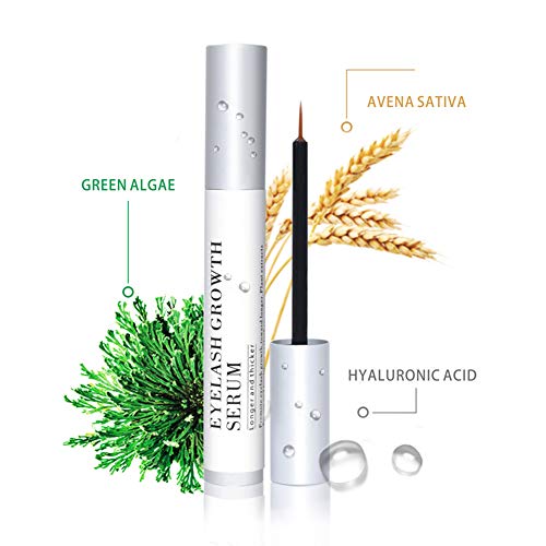 Eyelash Growth Enhancer Serum - Professional Eyebrow Thrive Liquid Lash Extention Eyelash Growth Serum 100% for Safe & Rapid 5ML for Naturally Longer, Fuller & Thicker (Black)