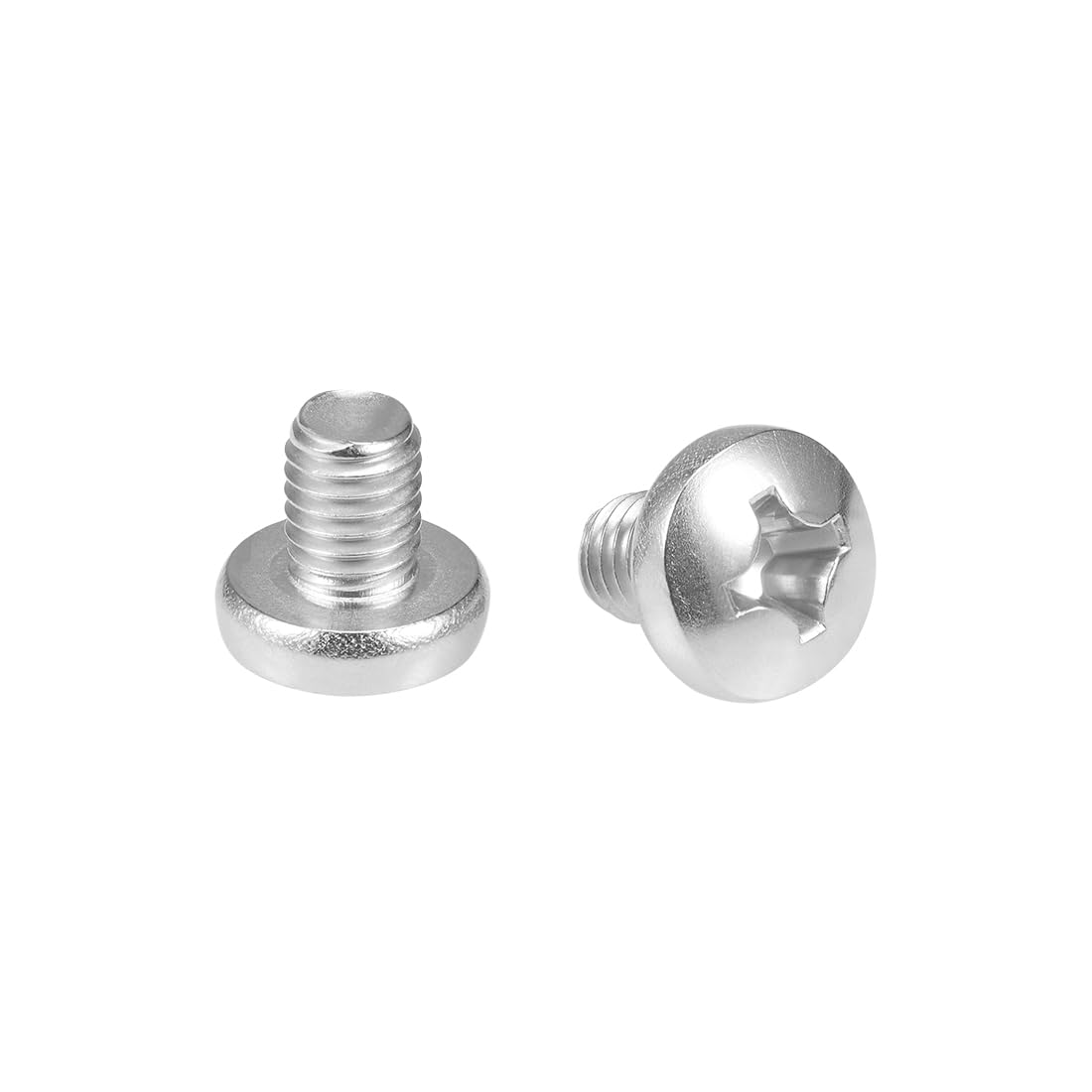 sourcing map M8x10mm Machine Screws Pan Phillips Cross Head Screw 304 Stainless Steel Fasteners Bolts 10Pcs