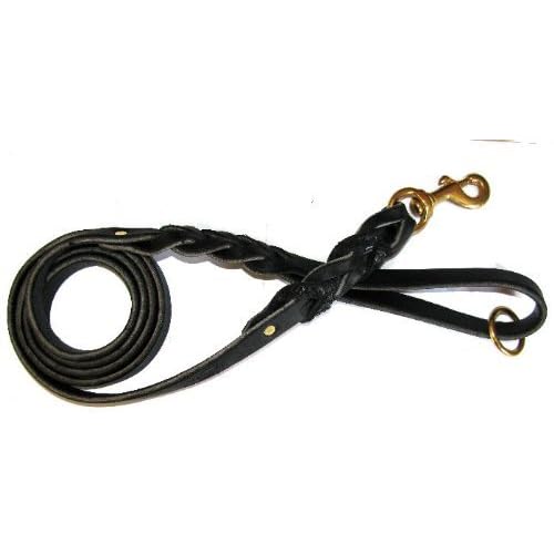 amish braided leather dog leash