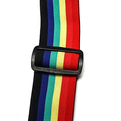Men's Perry Suspenders 2 Inch Elastic Hook End Suspenders Y Back Adjustable (Rainbow)