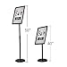 SCZS Sign Holder Stand 11x17 inch-Adjustable Floor Sign-Stand Holder-Poster Stand Snap Open Frame ,Signage Stand Display for Schools,Restaurants,Exhibition hall.（Black-1P）