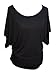 YogaColors Crystal Boatneck Sheer Dolman Sleeve Blouse Jersey Tee Up to Plus Size
