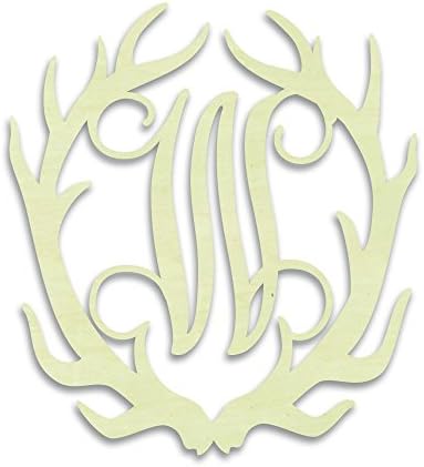 UNFINISHEDWOODCO Antler Monogram W, Unfinished W