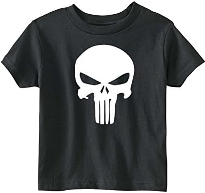 Ilion Clothing Co The Punisher Toddler Skull T-Shirt (4T, Black)