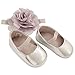 Rising Star Baby Girl's Shoes and Headband Gift Box Set, Silver Flower, 6-12 Months