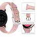 EZCO Leather Bands Compatible with Samsung Galaxy Watch Active/Active 2 / Galaxy Watch 3 41mm / Gear Sport, 20mm Slim Genuine Leather Watch Strap Replacement Wristband for Galaxy Watch 42mm R810