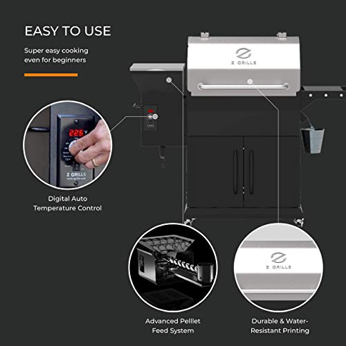 Z GRILLS ZPG1000E 2020 Upgrade Wood Pellet Grill & Smoker, 8 in 1 BBQ