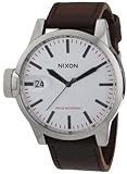 Nixon Chronicle Silver Dial Stainless Steel Brown Leather Mens Watch A127-1113