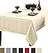 Benson Mills Gourmet Spillproof Fabric Tablecloth, Ivory, 60-inch by 120-inch